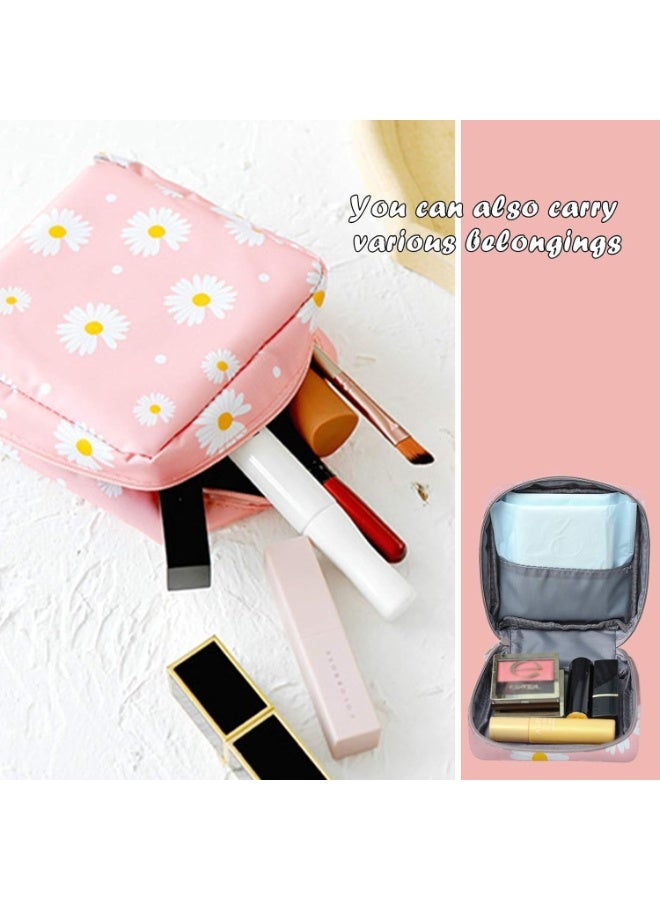 2Pcs Sanitary Napkin & Tampon Organizer Bag – Portable Zipper Pouch for Pads, First Period Kits, Travel, Purse Storage for Women & Teen Girls, Multicolor - Image 2